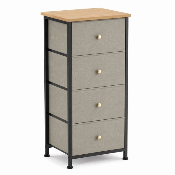 Alvantor Dresser Nightstand for Bedroom, 4-Drawer Fabric Dresser Storage Tower, Space-saving tower, Bedroom or closet use, Chest of drawers for small spaces