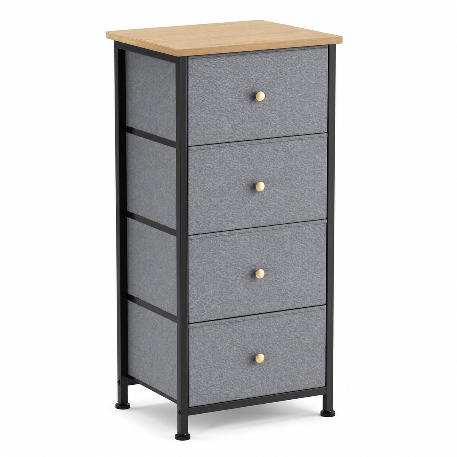 Alvantor Dresser Nightstand for Bedroom, 4-Drawer Fabric Dresser Storage Tower, Space-saving tower, Bedroom or closet use, Chest of drawers for small spaces