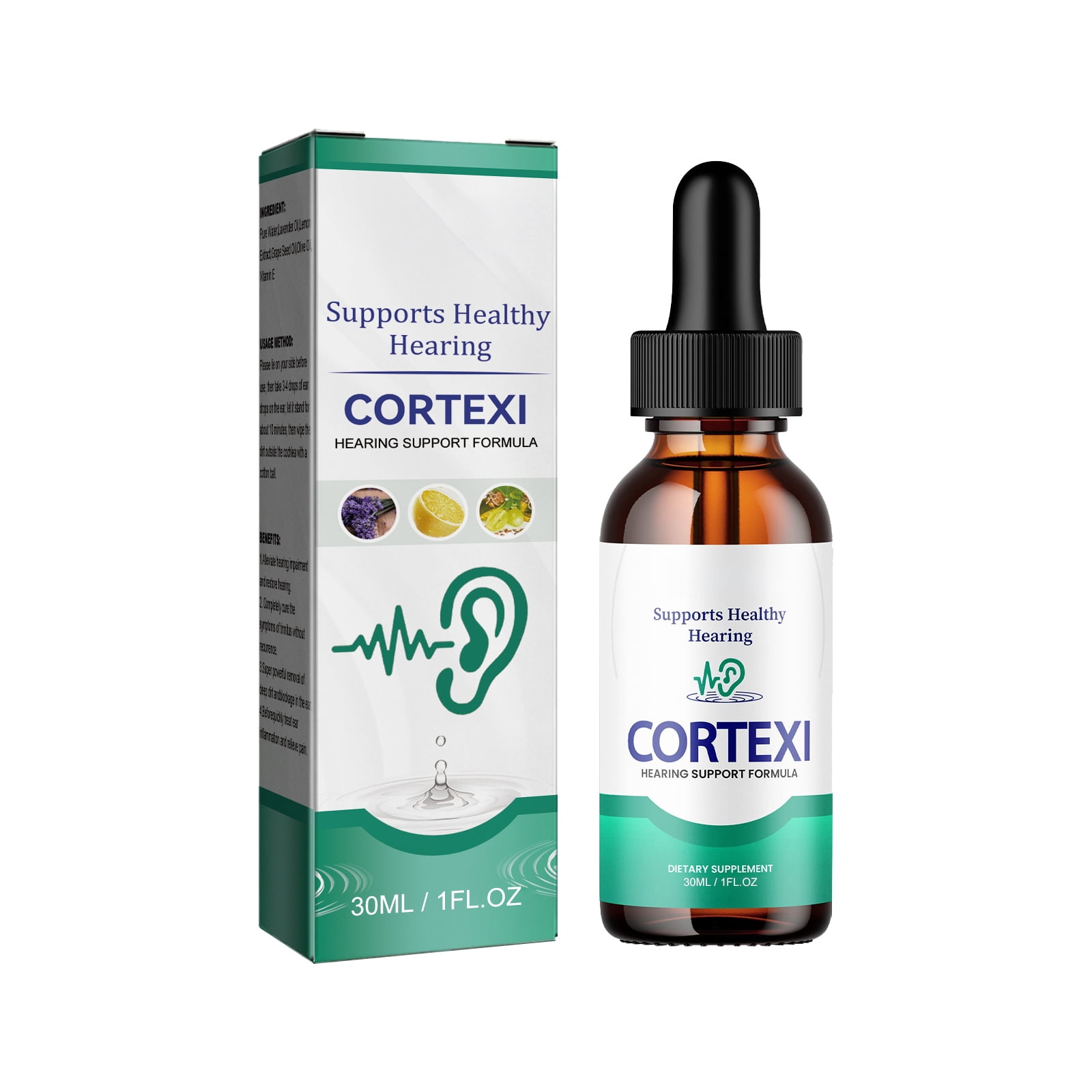 Alvantor Ear Drops for Natural Tinnitus Relief and Earwax Removal, 1 fl. oz