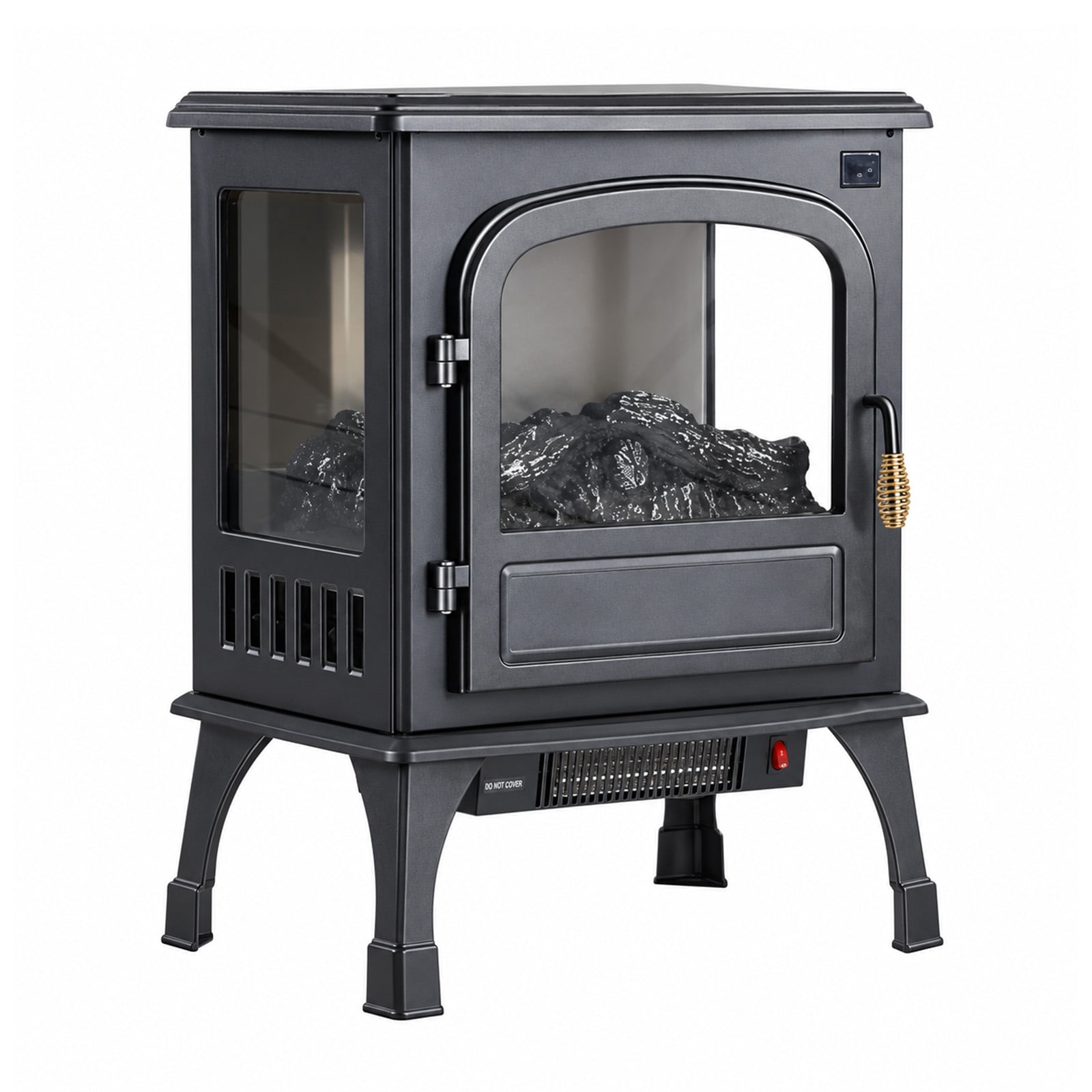 Alvantor Electric Fireplace Stove with 3D Flame, Timer and Remote