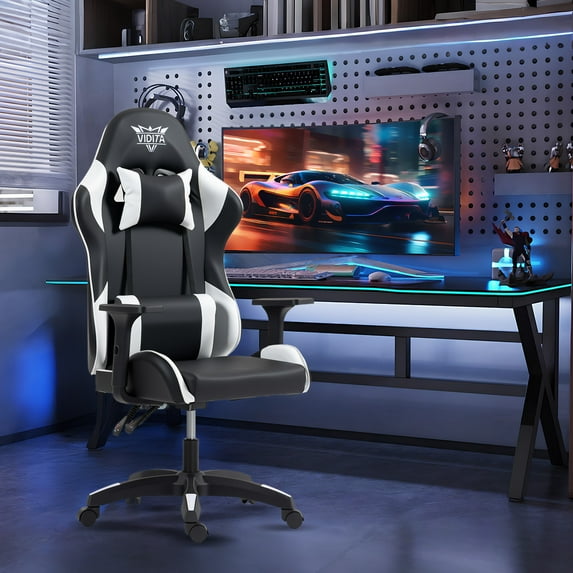 Alvantor Ergonomic High-Back Gaming Chair with 4D Armrests, Lumbar Support, Recliner, Black