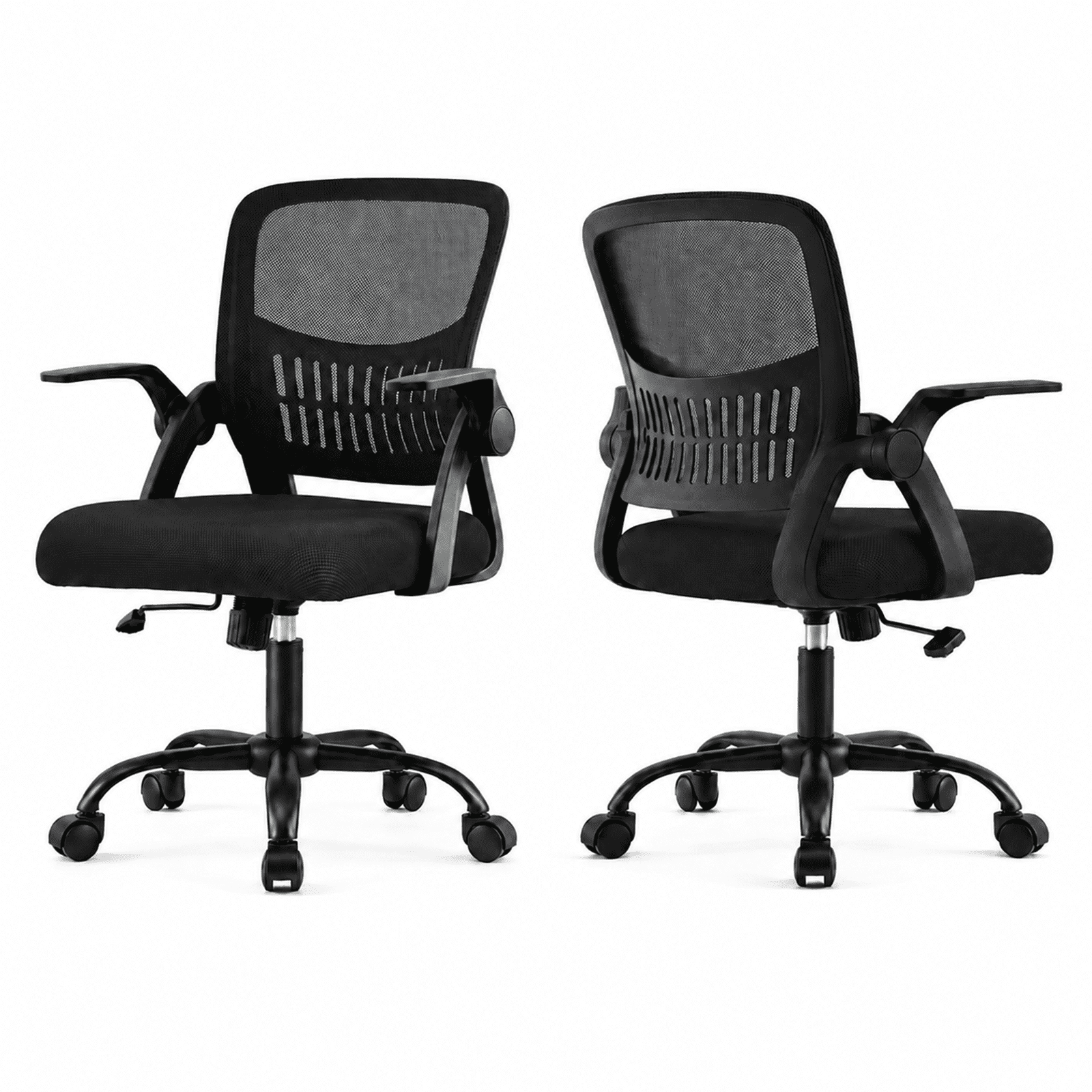 Alvantor Ergonomic Office Chair, Lumbar Support, Height Adjustable, Flip-up Armrest, Rocking Mode, 360 Swivel, Conference Room