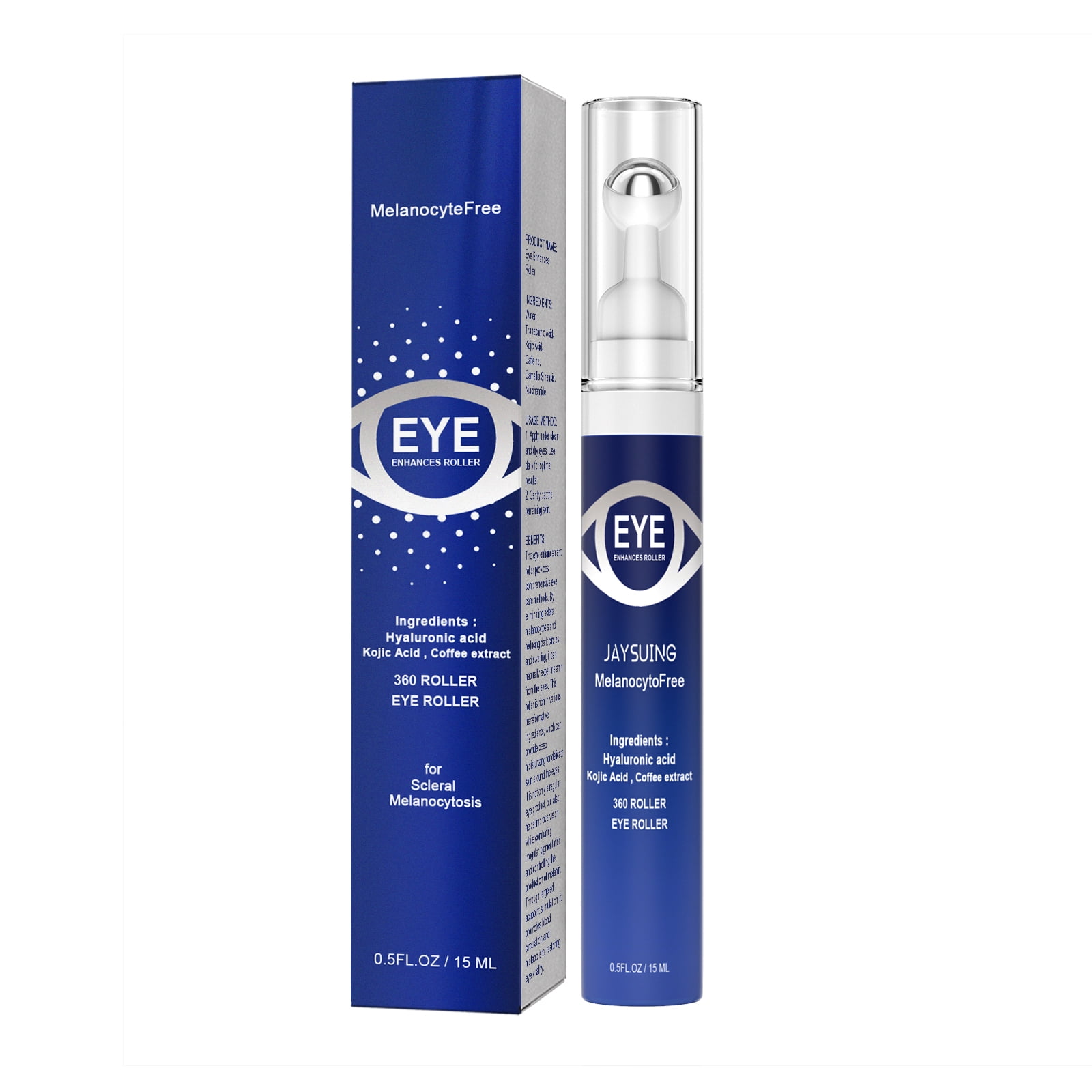 Alvantor Eye Serum Roller for Dark Circles and Puffiness with Hyaluronic Acid, 0.5 fl. oz