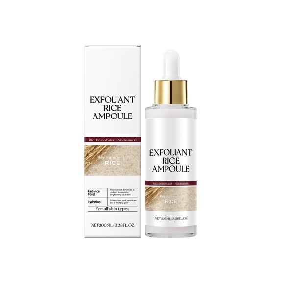 Alvantor Face Exfoliator, Rice Peeling Ampoule with Rice Extract Niacinamide & Hyaluronic Acid, 3.38fl.oz