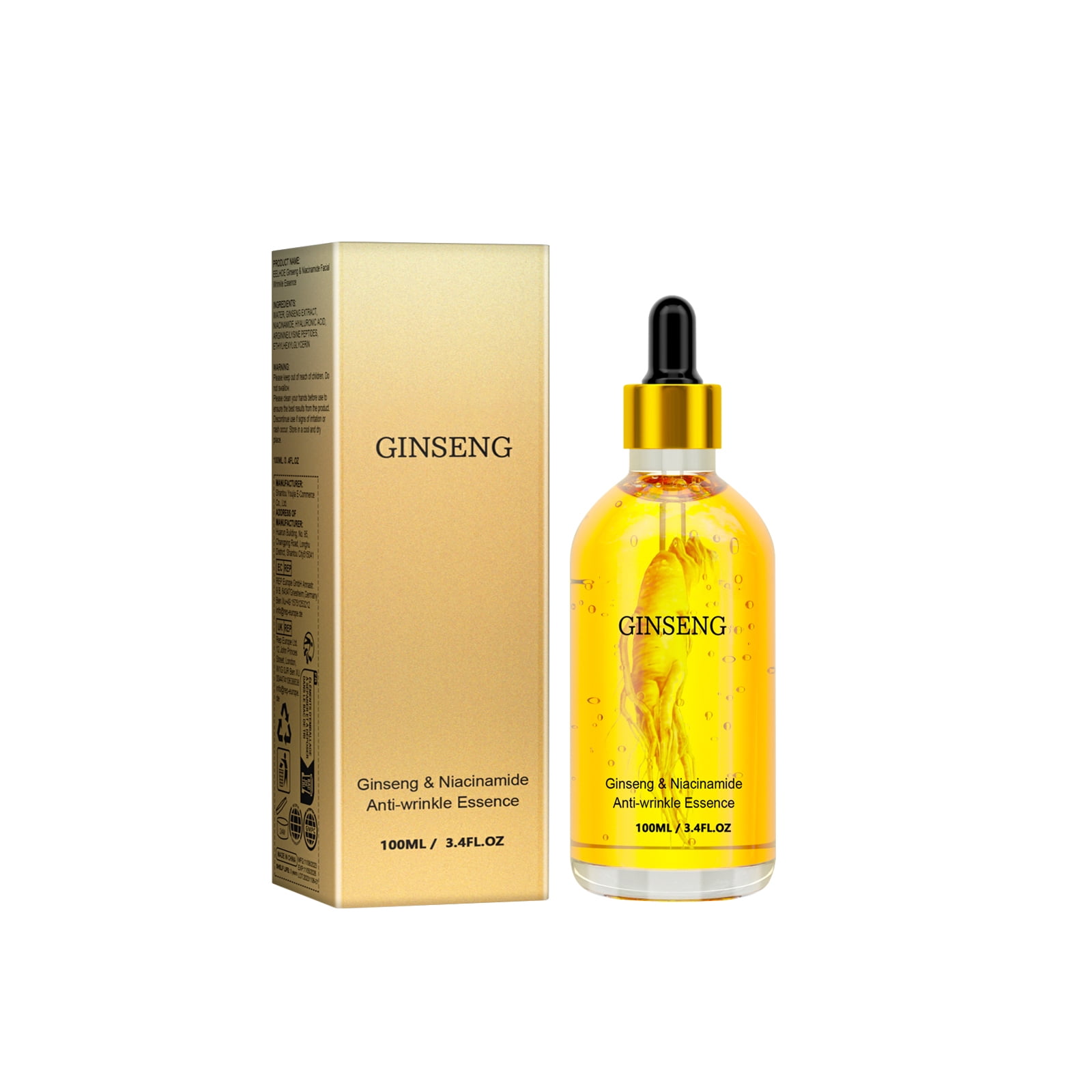 Alvantor Face Serum with Ginseng & Niacinamide Anti-Wrinkle Moisturizing Essence 3.4fl.oz