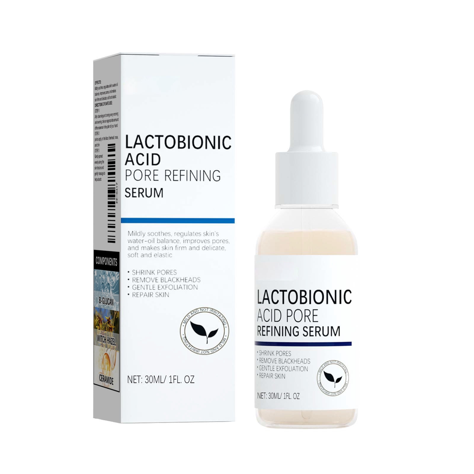 Alvantor Face Serum with Lactobionic Acid Pore Refining Blackhead Remover & Hydrating Essence, 1fl oz