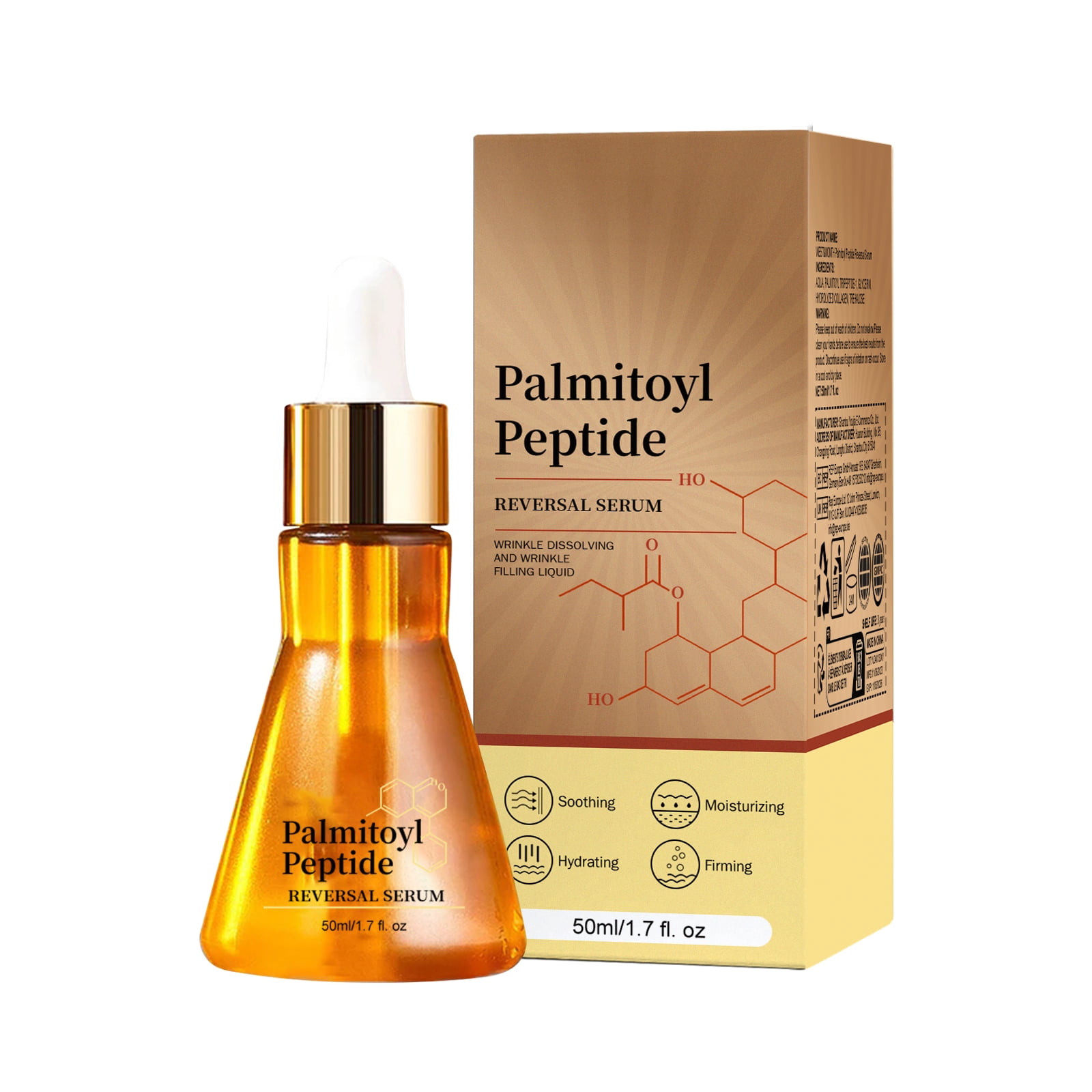Alvantor Face Serum with Palmitoyl Peptide for Anti-Wrinkle Firming Face Essence, 1.7fl.oz