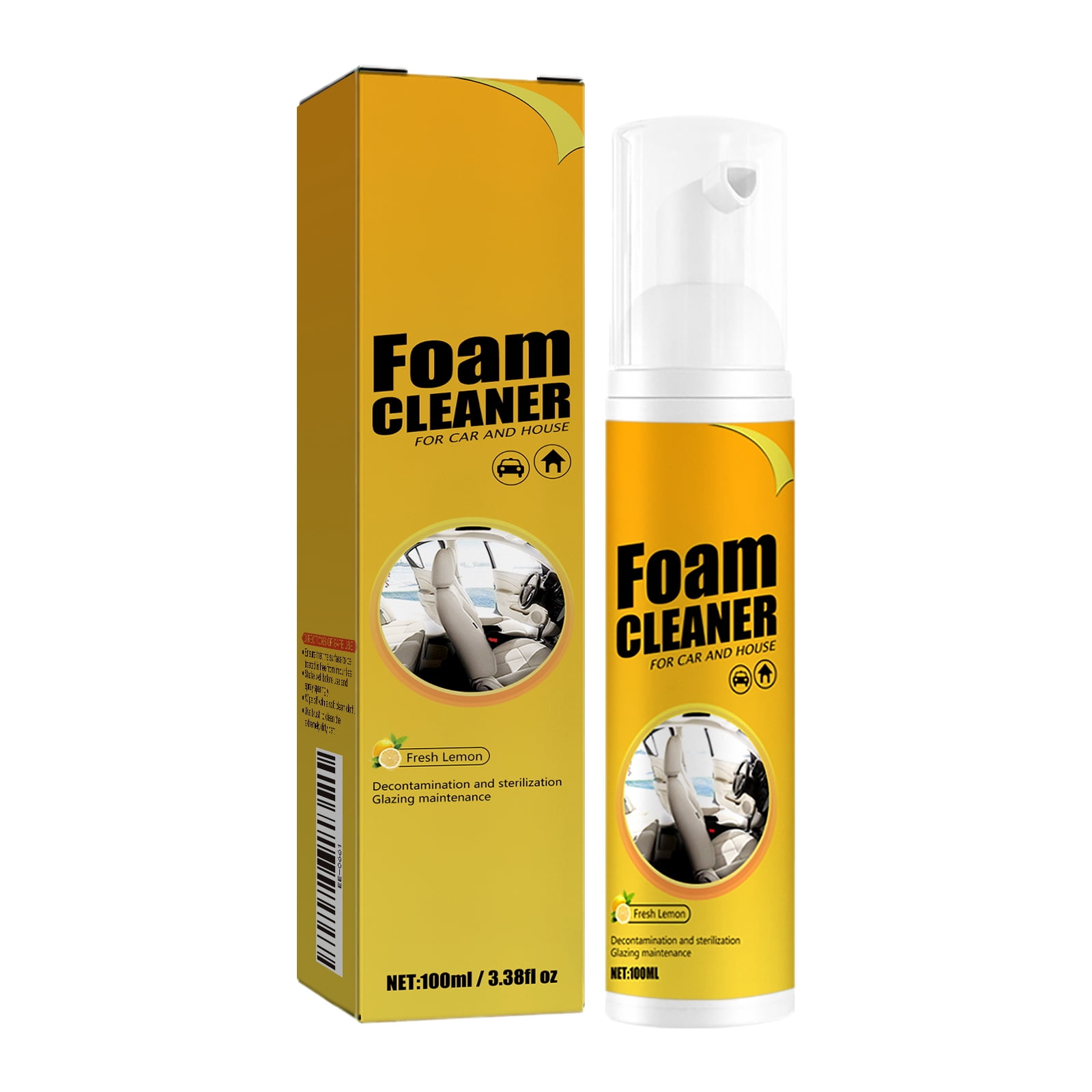 Alvantor Foam Cleaner for Car Interiors Leather Seat Spot Multi-Purpose, 3.38 fl.oz