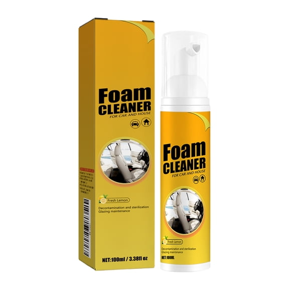 Alvantor Multi-Purpose Foam Cleaner for Car Interiors and Leather Seats, 3.38 fl oz