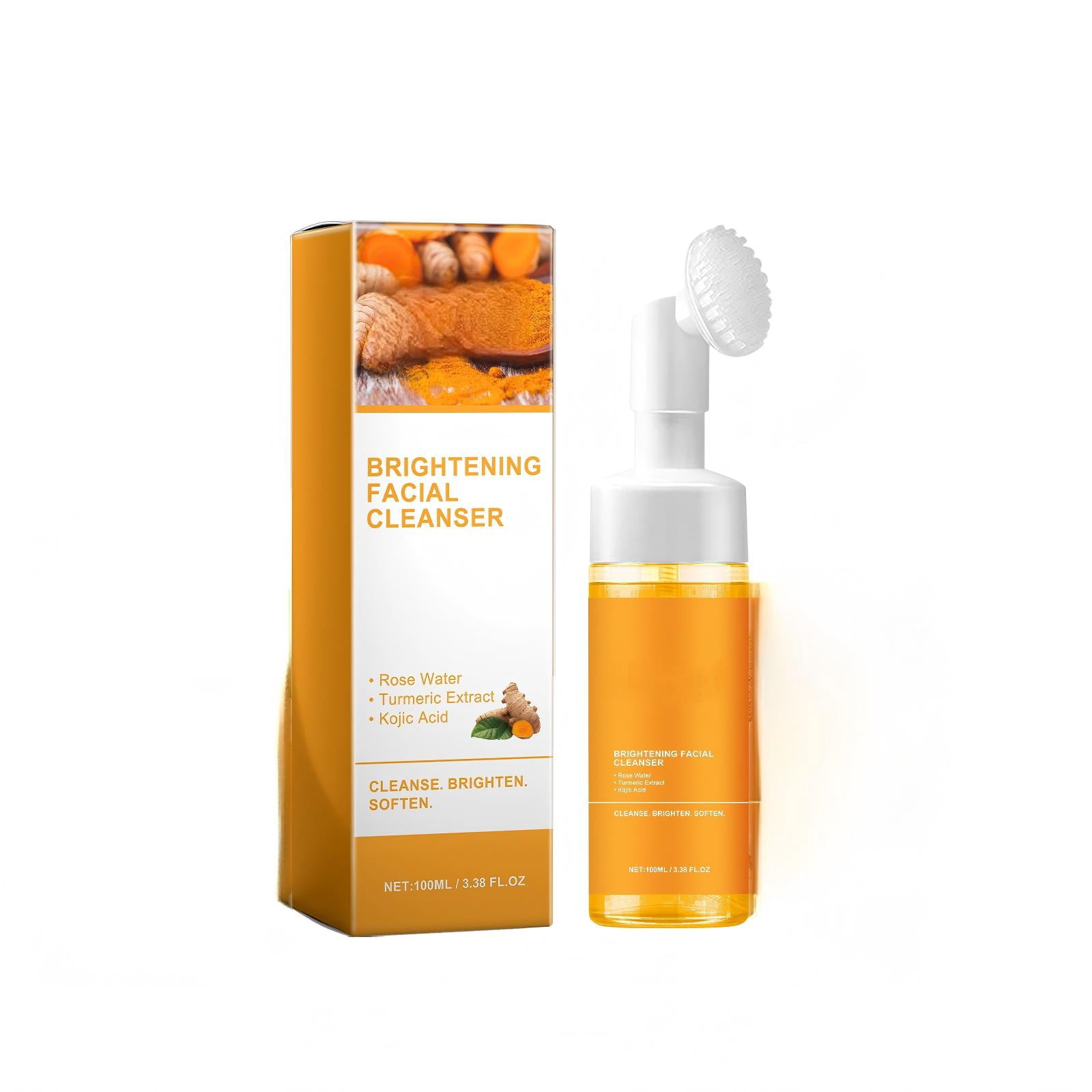 Alvantor Brightening Foaming Facial Cleanser, Daily Face Wash with Turmeric Hyaluronic Acid and Ceramide for All Skin, 3.38fl.oz