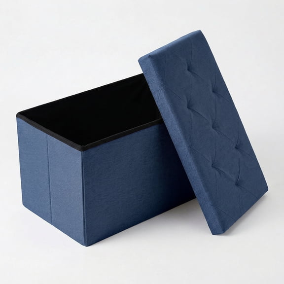 Alvantor Foldable Storage Ottoman Bench, 42 Gallon Large Capacity, 660lbs Weight Capacity, 1" Thick Foam Seat