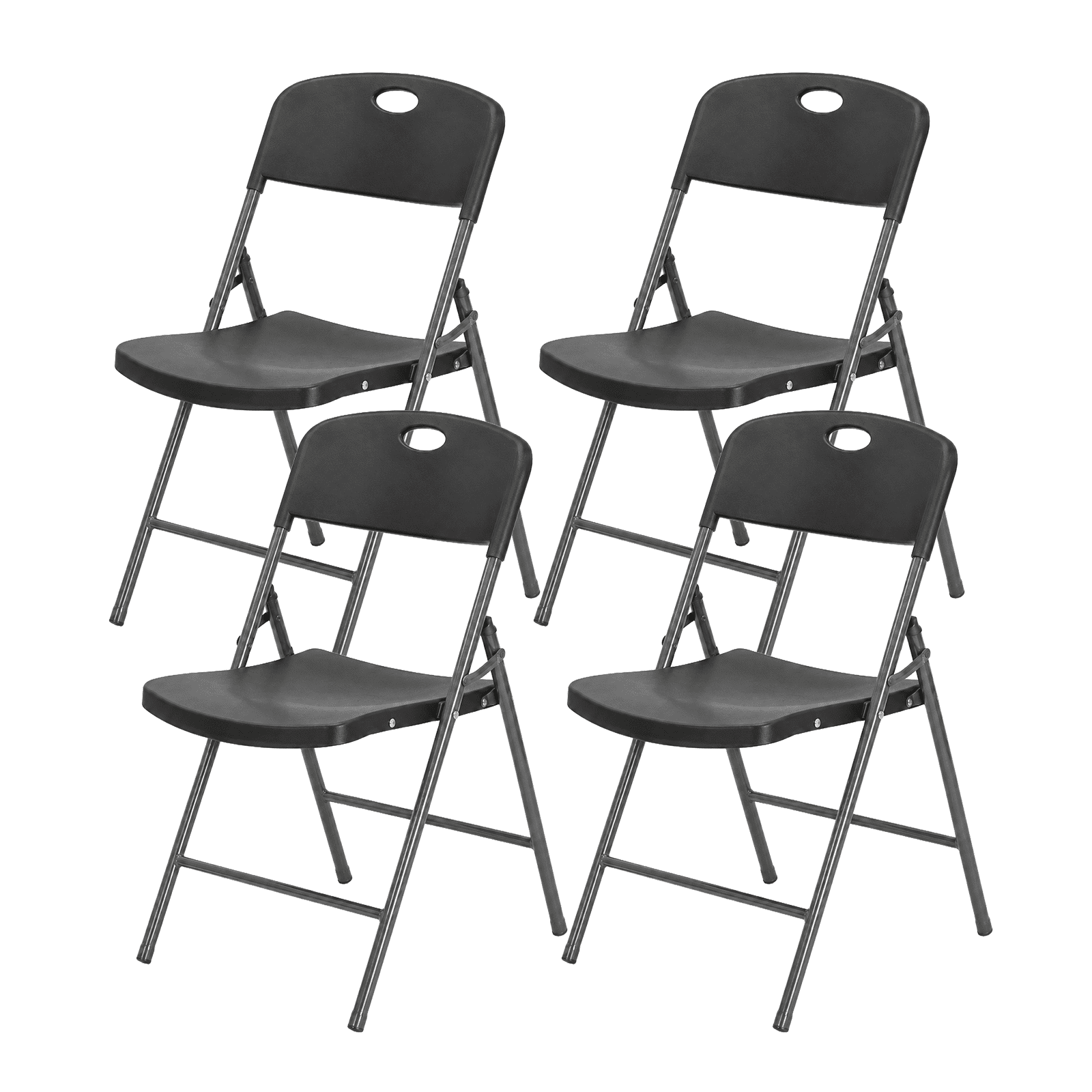 Alvantor Folding Chair, 350-Pound Capacity, Indoor Outdoor Plastic Commercial Stackable Foldable Guest Chairs for Events, Space-Saving