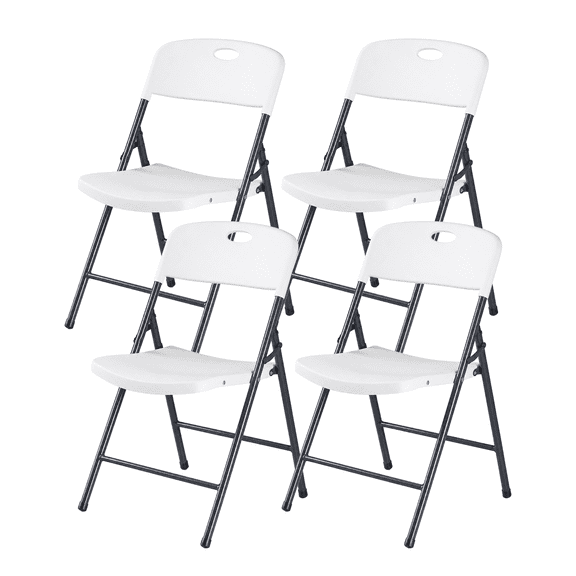 Alvantor Folding Chair, 350-Pound Capacity, Indoor Outdoor Plastic Commercial Stackable Foldable Guest Chairs for Events, Space-Saving