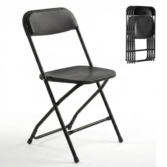 Alvantor Folding Chairs, 4/6/10-Pack White Indoor Outdoor Stackable Portable for Events, Offices, Weddings