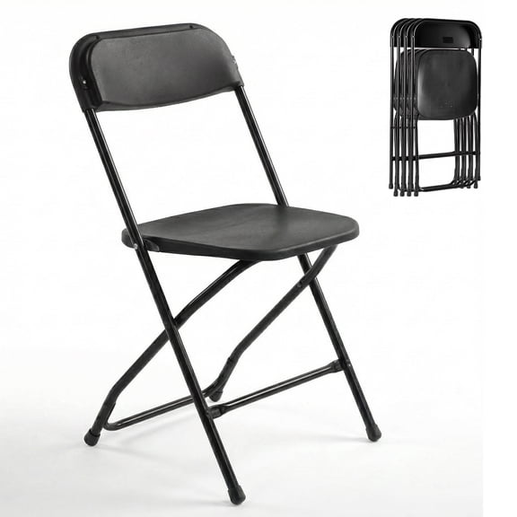 Alvantor Folding Chairs, 4/6/10-Pack White Indoor Outdoor Stackable Portable for Events, Offices, Weddings