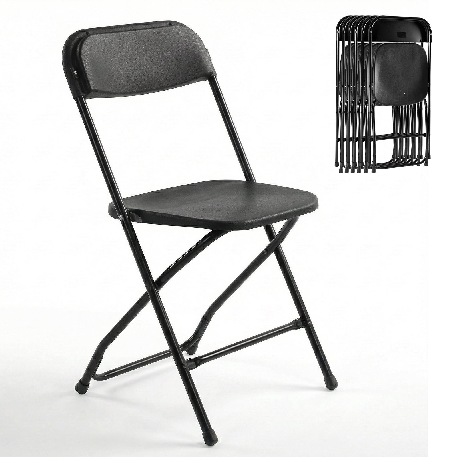 Alvantor Folding Chairs, 4/6/10-Pack White Indoor Outdoor Stackable Portable for Events, Offices, Weddings