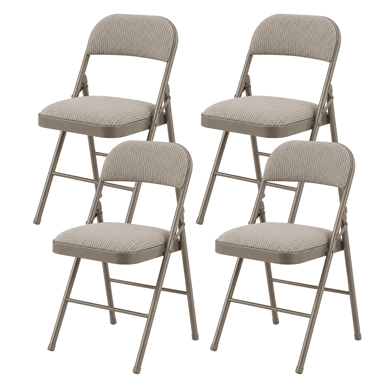 Alvantor Folding Chairs with Padded Cushion and Back, Sturdy Steel Stackable, Portable Dining Chair Set for Home and Office, Conference, Wedding, Party, Patio