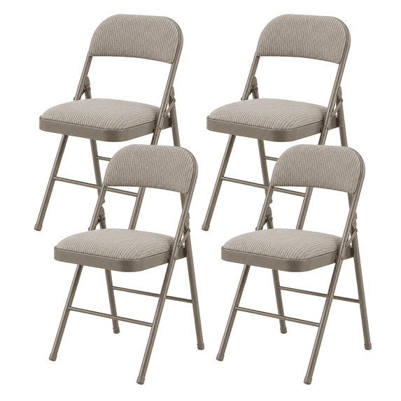 Alvantor Folding Chairs with Padded Cushion and Back, Sturdy Steel ...