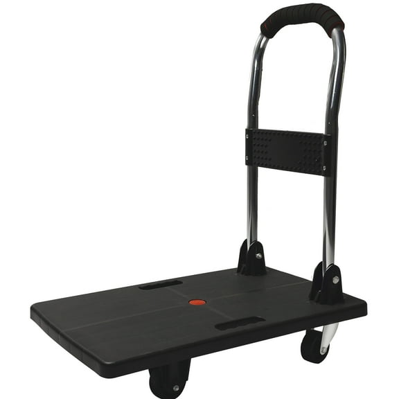 Alvantor Folding Hand Truck 200LB Capacity, Portable Platform Dolly Cart, Black
