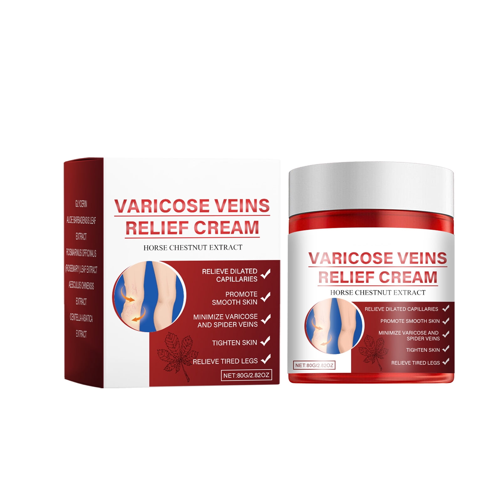 Alvantor Foot Cream, Gentle Soothing & Moisturizing Leg Cream, Varicose & Spider Veins Relief, 2.82oz