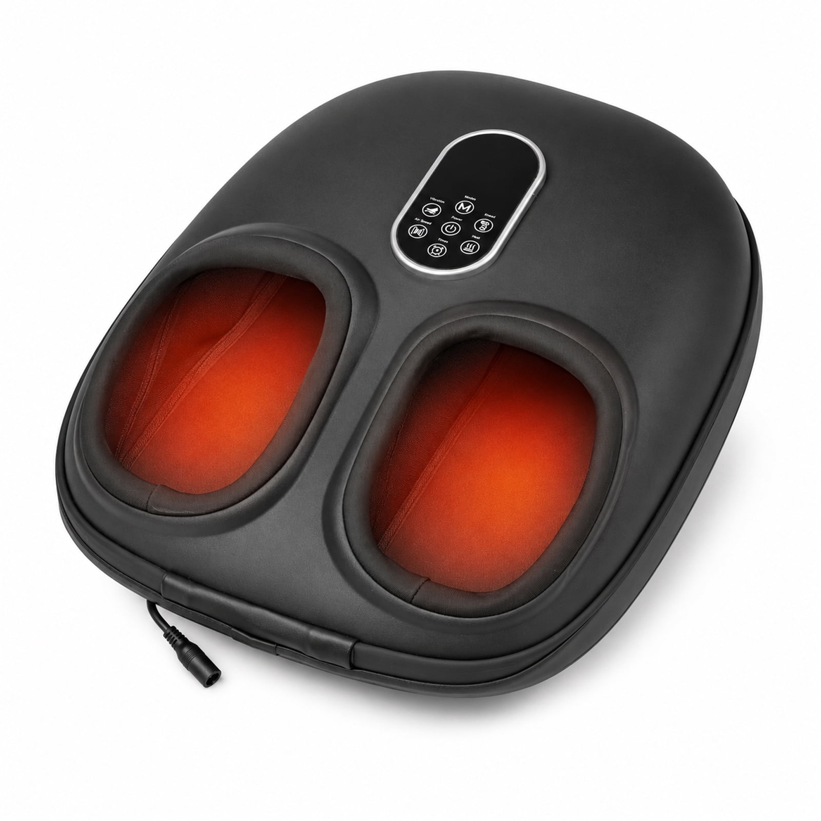 Alvantor Foot Massager with Heat Air Pressure Kneading Rollers, Foot Massagers for Delivers Pain Relief, Tired, Plantar Fasciitis, Black