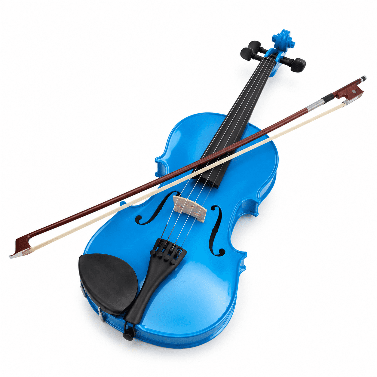 Alvantor Full-Size 4/4 Acoustic Violin Set with Basswood Back and Sides for Adult Beginners, Dark Blue