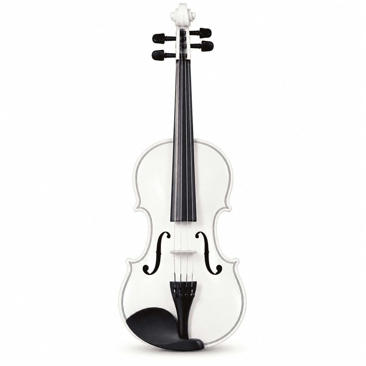 Alvantor Full-Size 4/4 Basswood Acoustic Violin Set for Adult Beginners and Students, White