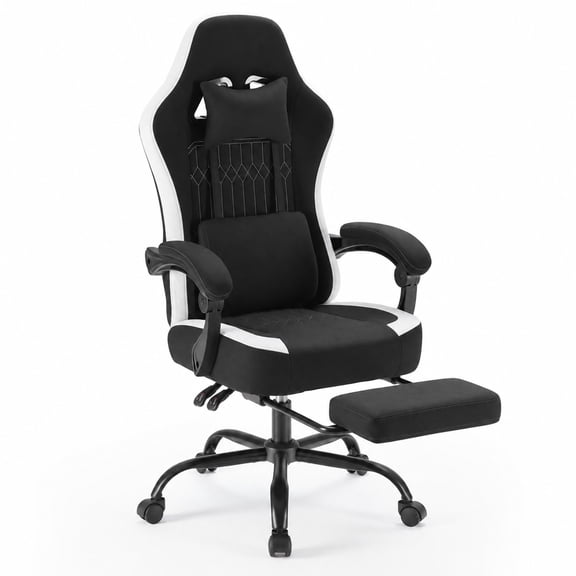 Alvantor Gaming Chair, Computer Office Chair with Linkage Armrests and Footrest, High Back Ergonomic Computer Chair with Lumbar Support Task Chair with Footrest