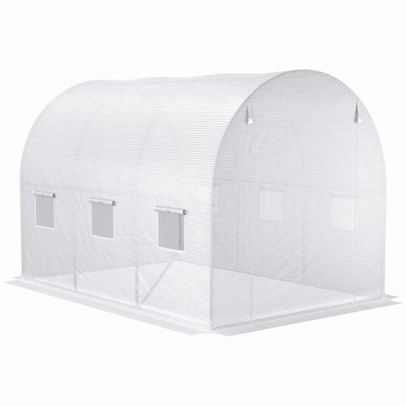 Alvantor Greenhouse Plastic Cover Replacement with 6 Windows & Door 118"x78.75"x78.75" White