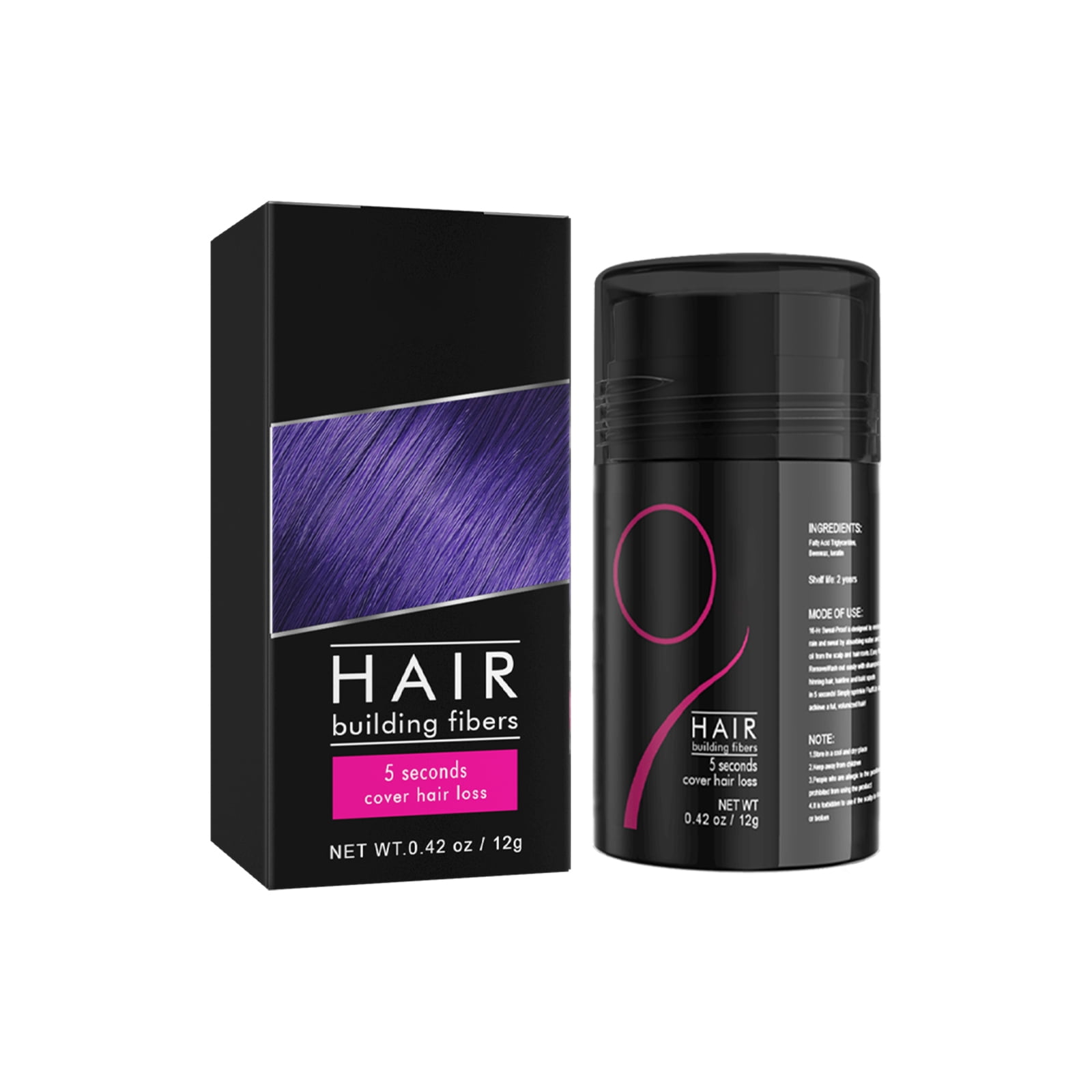 Alvantor Hair Building Fibers Powder for Thinning Hair, Instantly Thicker Fuller Look Hair Loss Concealer for Men Women, Medium Brown 0.42oz