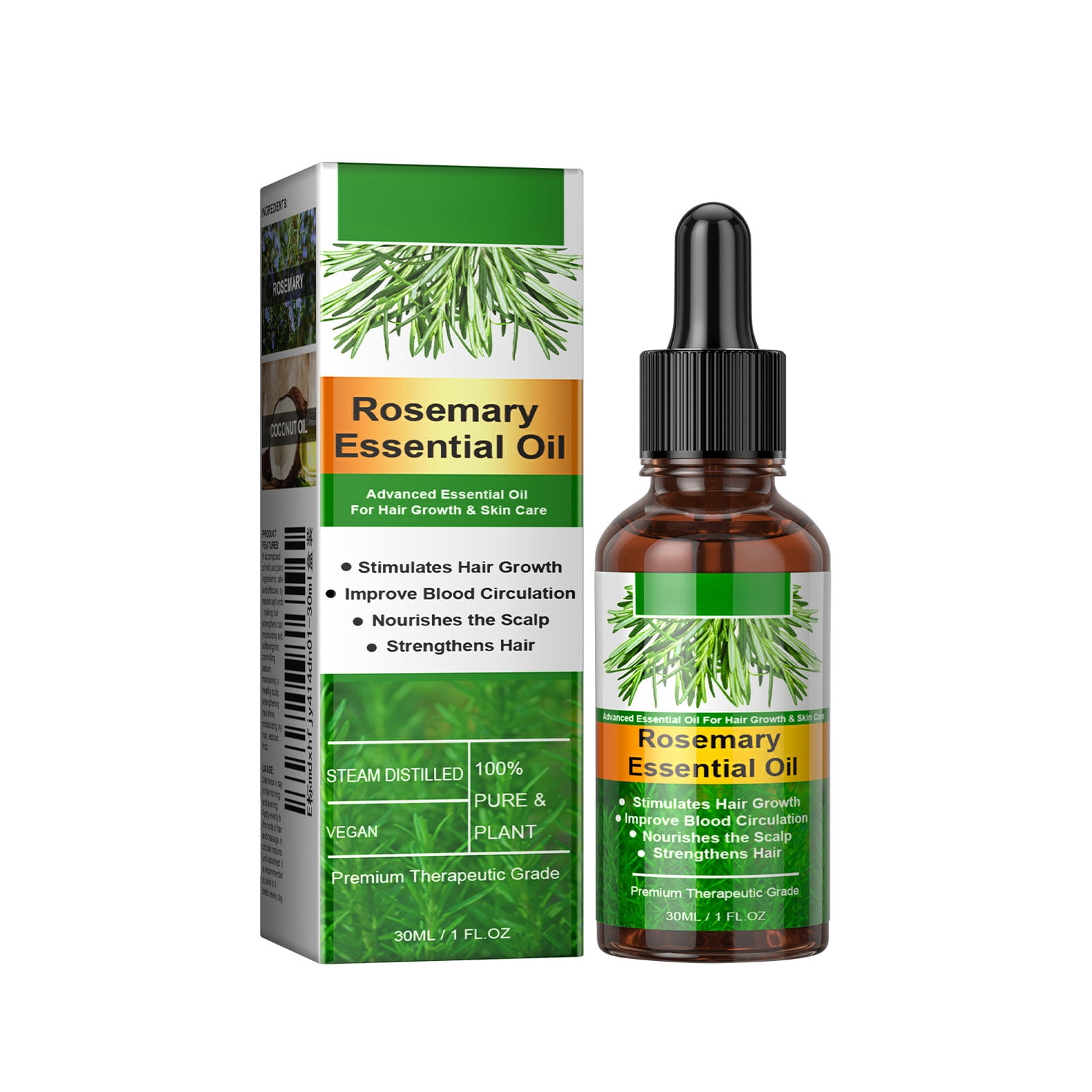 Alvantor Nourishing Hair Oil with Rosemary and Castor for Dry Scalp, 1.01 fl. oz
