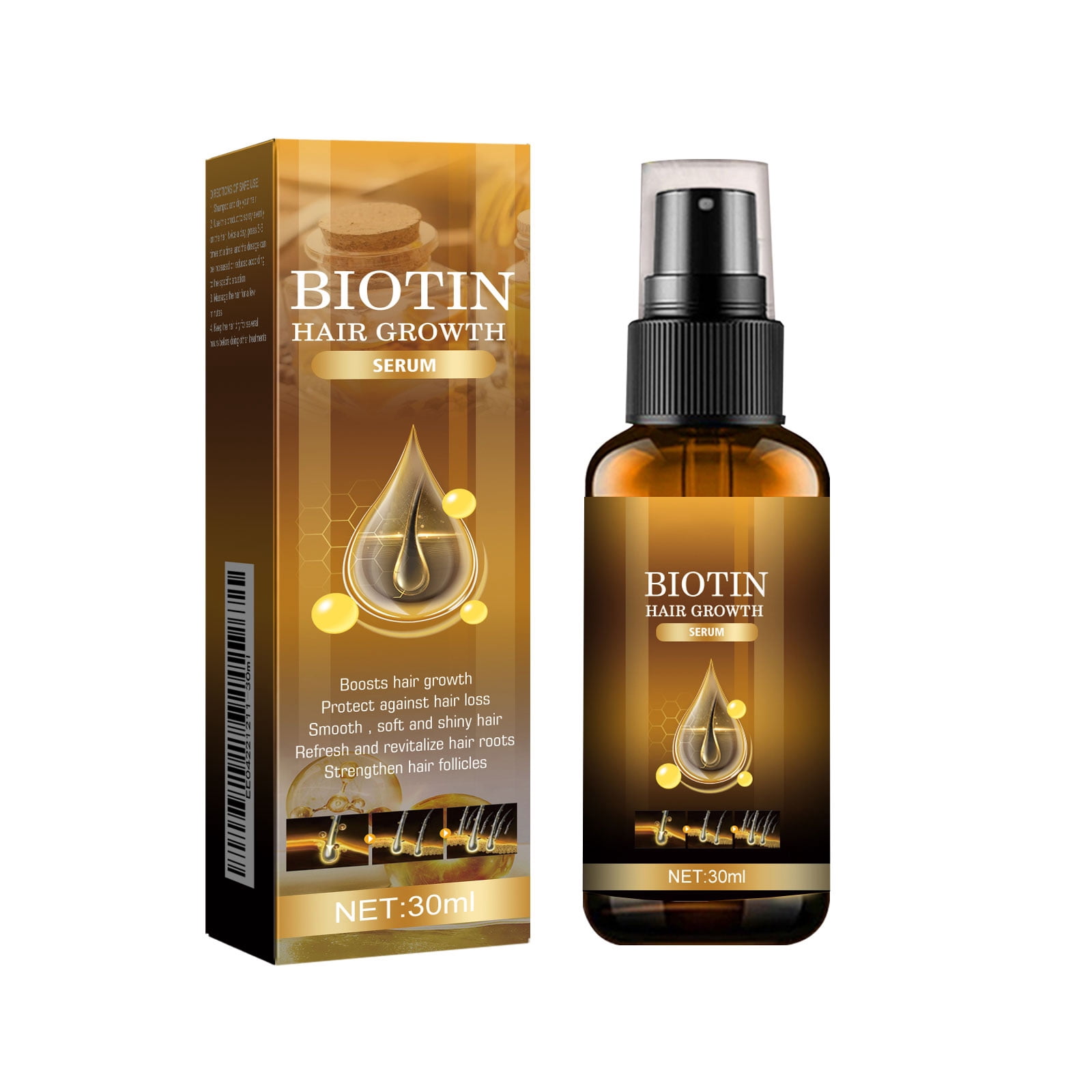 Alvantor Hair Serum Spray with Ginger Botanic for Growth and Strengethen & Thickening, 1fl.oz