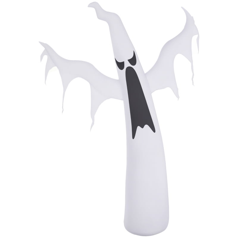 Alvantor Halloween Decoration Inflatables Dancing Ghost with LED Lights, Blow-Up Yard Decor 43.3"x35.4"x72" White