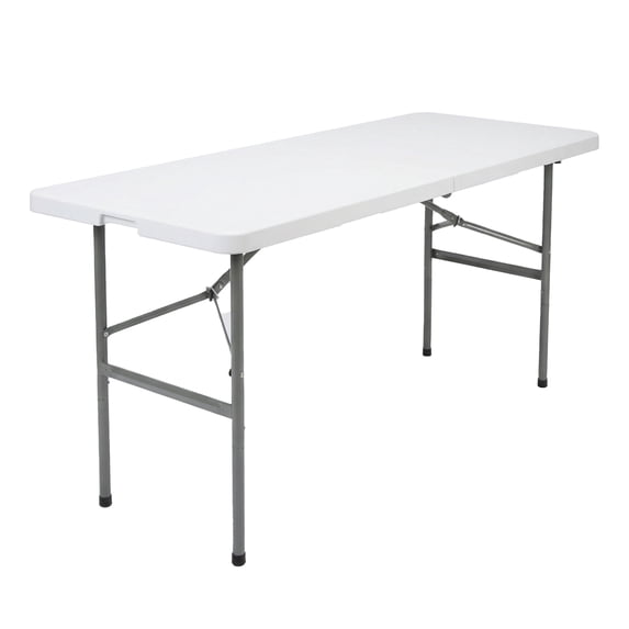 Alvantor Heavy Duty Folding Table Indoor Outdoor, Portable Camping Table, White
