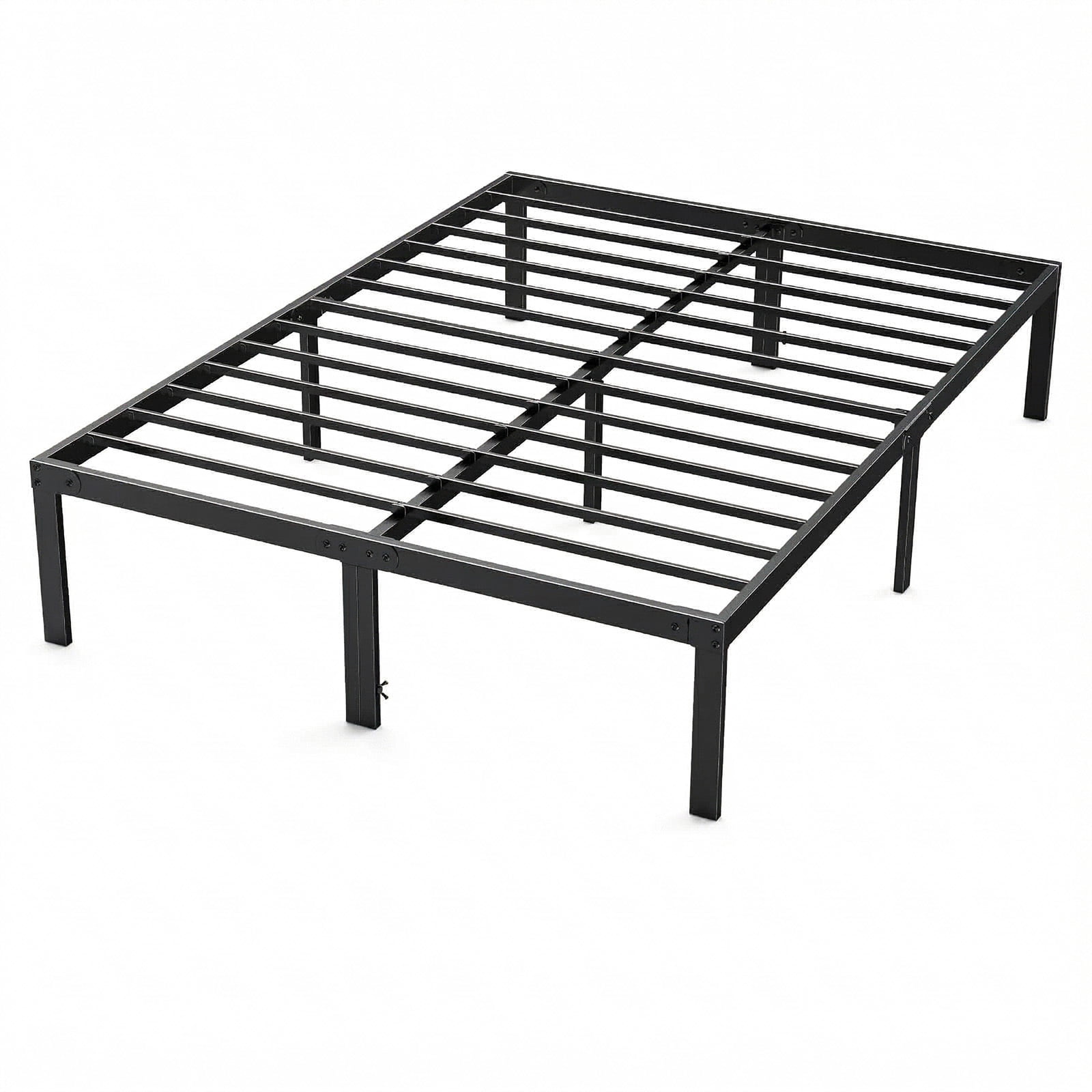 Alvantor Heavy Duty Metal Bed Frame with Storage, Steel Slat Support,Black,Full