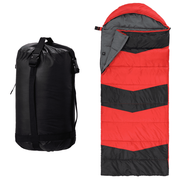 Alvantor Hooded Heated Rectangular Sleeping Bag for Adults Kids,USB Powered 3 Heat Levels 14 to 50 F with Carry Bag 82.7 x 33.5 in