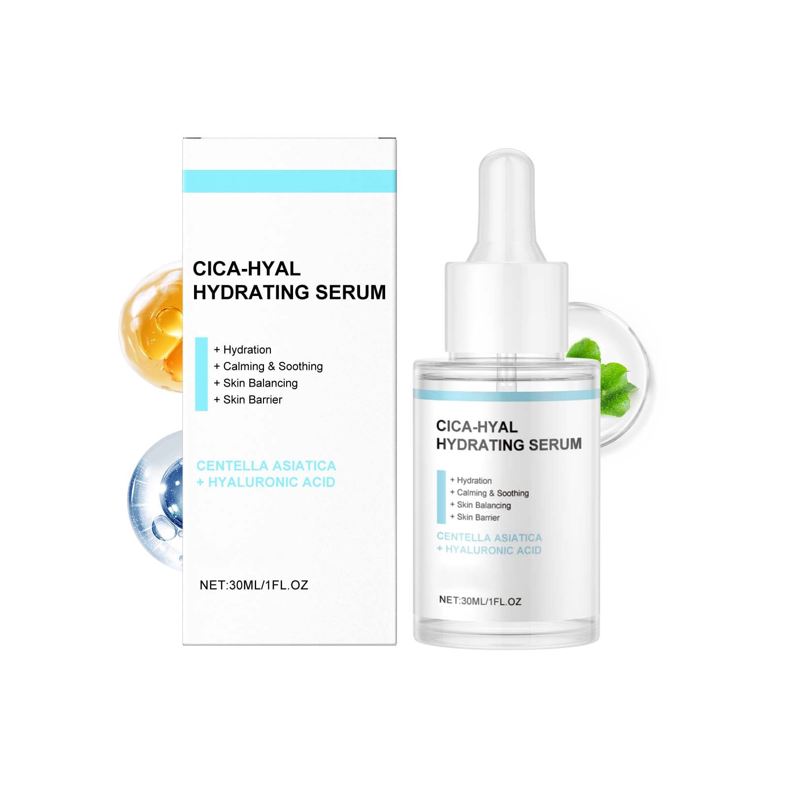 Alvantor Hyaluronic Acid Serum with Centella Asiatica - Moisturizing Face Essence for Dry Skin, 1 fl. oz