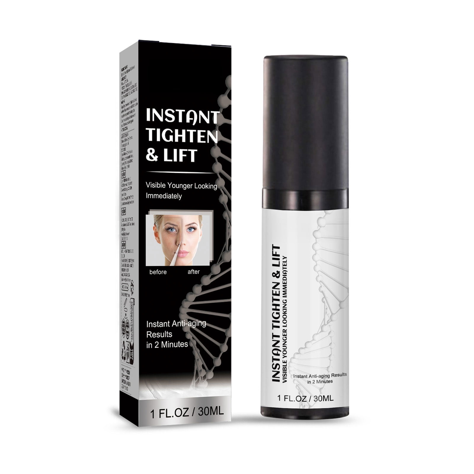 Alvantor Instant Tighten Lift Face Serum with Hyaluronic Acid & Vitamin C, 1 fl oz