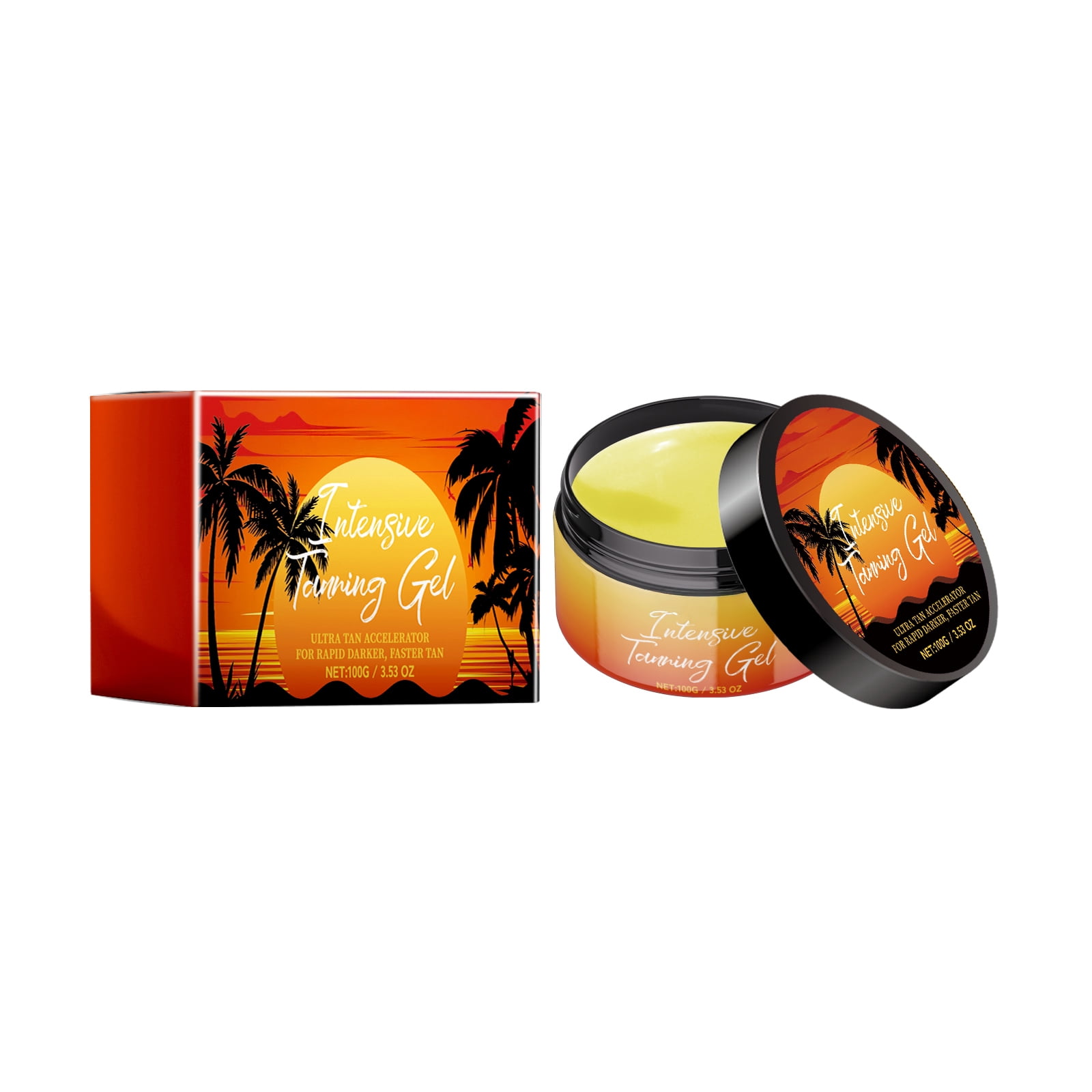 Alvantor Intensive Tanning Gel with Carrot & Coconut Oil, Water-Resistant Browning Tan Accelerator, 3.53oz