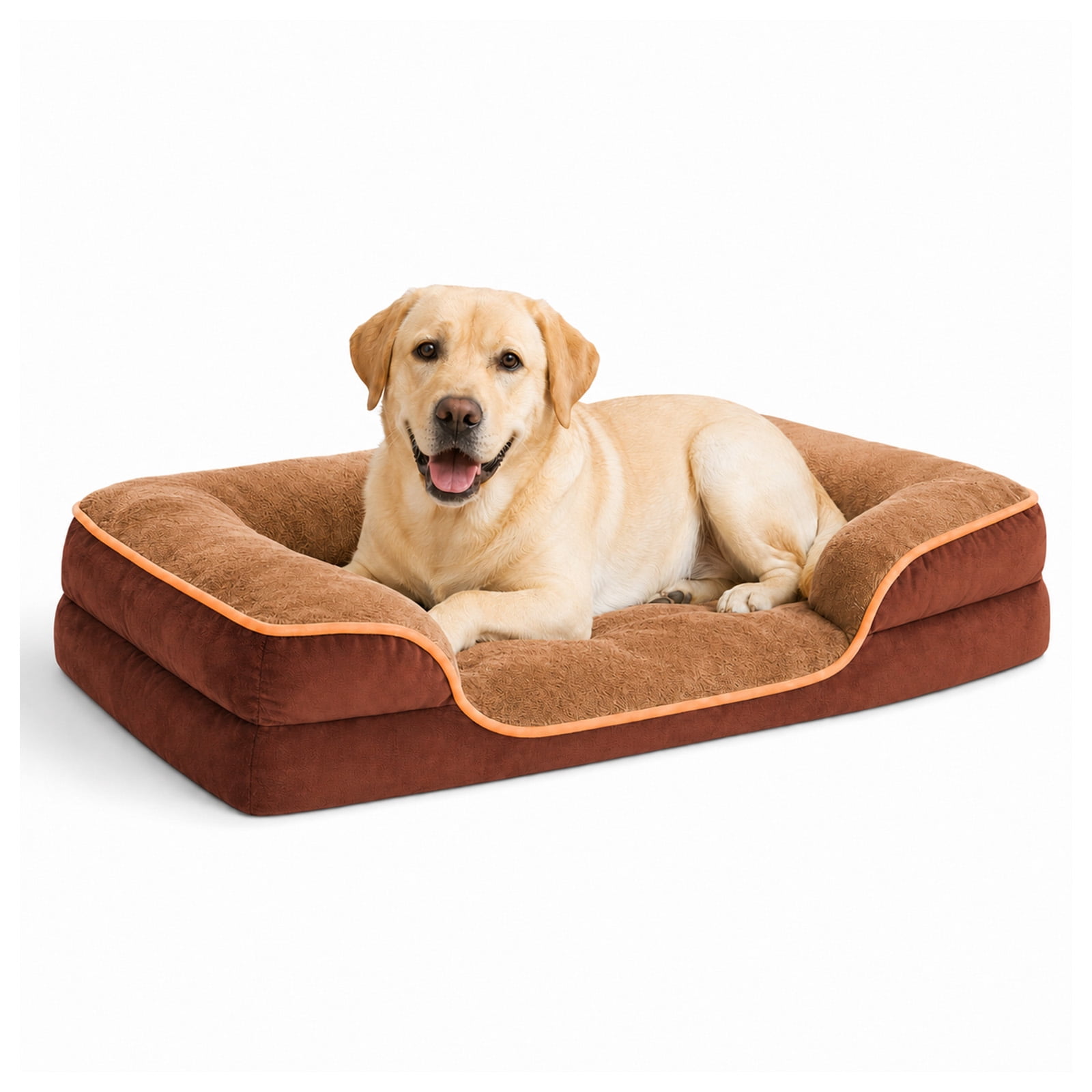 Alvantor L/XL Orthopedic Dog Bed for Extra Large Dogs & Cats with Washable Removable Cover Non-Slip Base Waterproof Liner, Pet Bed with Sides