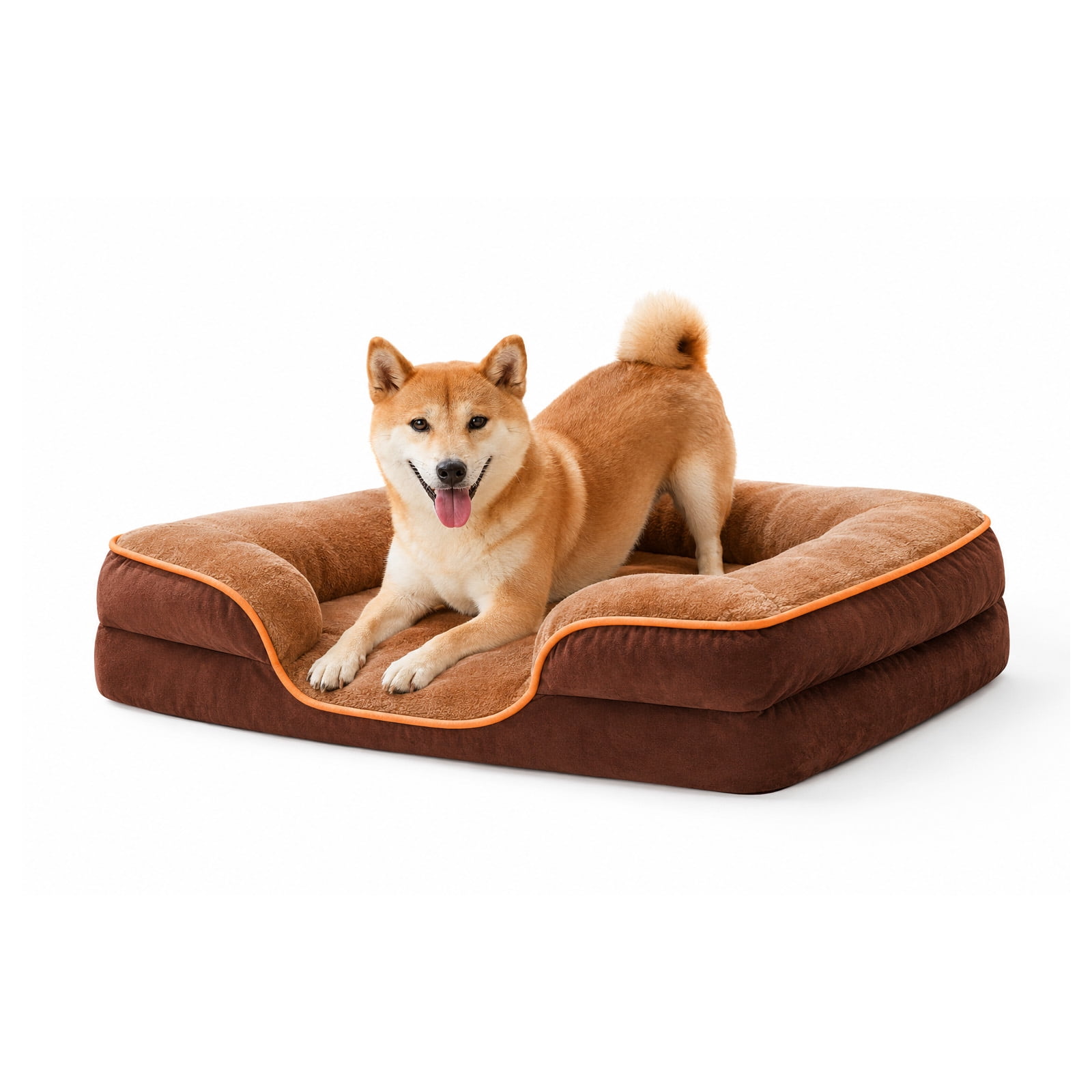 Alvantor L/XL Orthopedic Dog Bed for Extra Large Dogs & Cats with Washable Removable Cover Non-Slip Base Waterproof Liner, Pet Bed with Sides