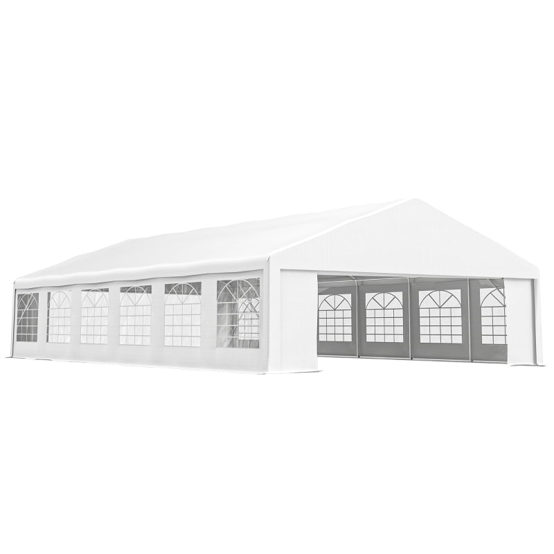 Alvantor Large Outdoor Carport Canopy Tent with Removable Sidewalls & Windows, Heavy Duty Party Shelter 23x39' White