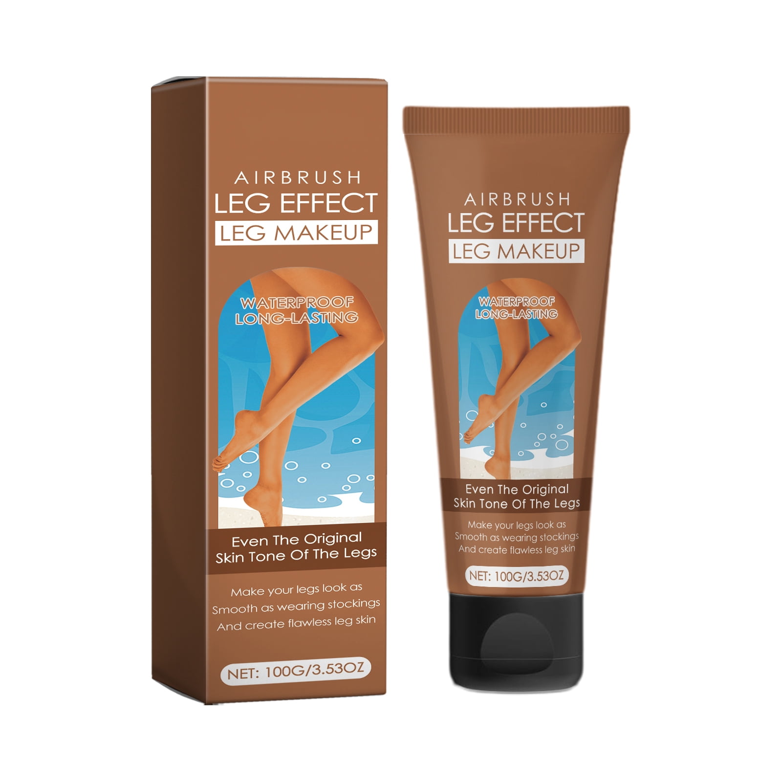 Alvantor Leg Makeup Lotion, Waterproof No Transfer, , Easy Application, Flawless Looking Legs, Bronze 3.53oz