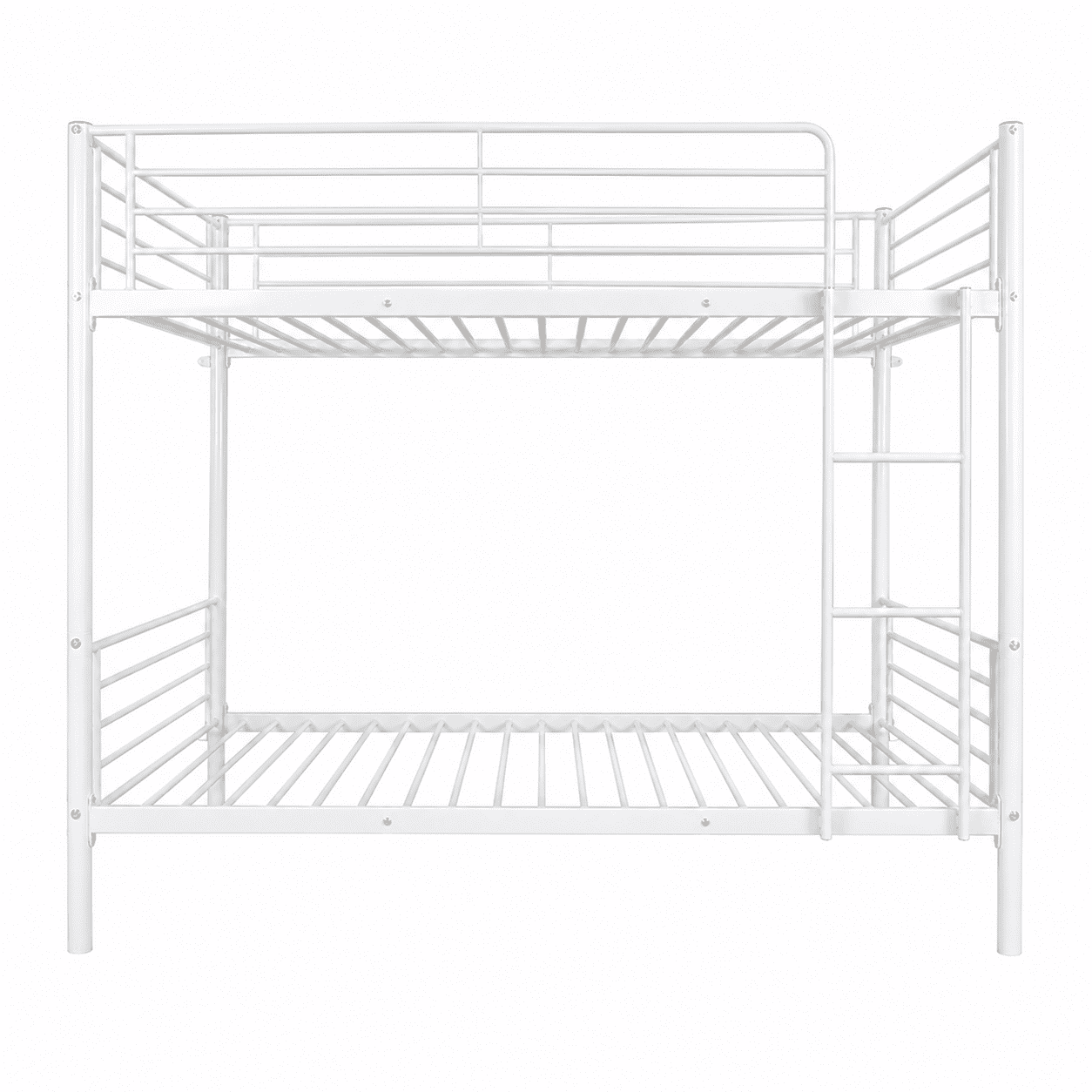 Alvantor Metal Bunk Bed,Twin Over Twin Heavy Duty Bed Frame with Safety Guard Rails & Flat Ladder for Kids Teens Adults