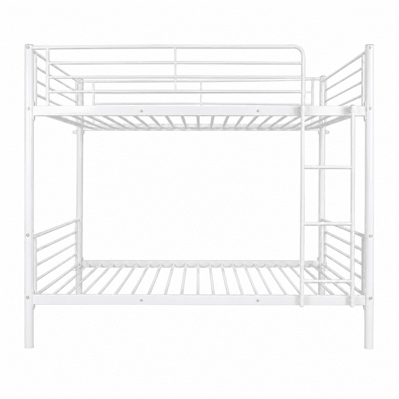 Alvantor Metal Bunk Bed,Twin Over Twin Heavy Duty Bed Frame with Safety Guard Rails & Flat Ladder for Kids Teens Adults