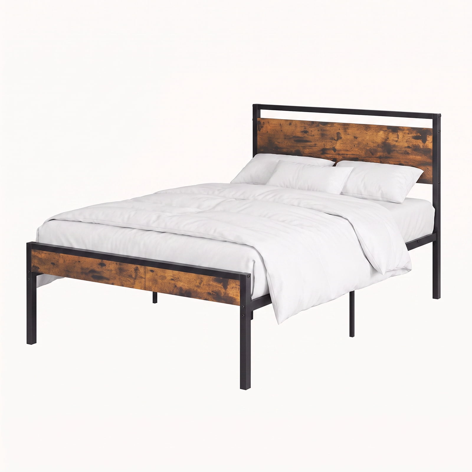 Alvantor Metal Platform Bed Frame, Mattress Foundation with Headboard and and Footboard, No Box Spring Needed Support, Noise Free, Easy Assembly