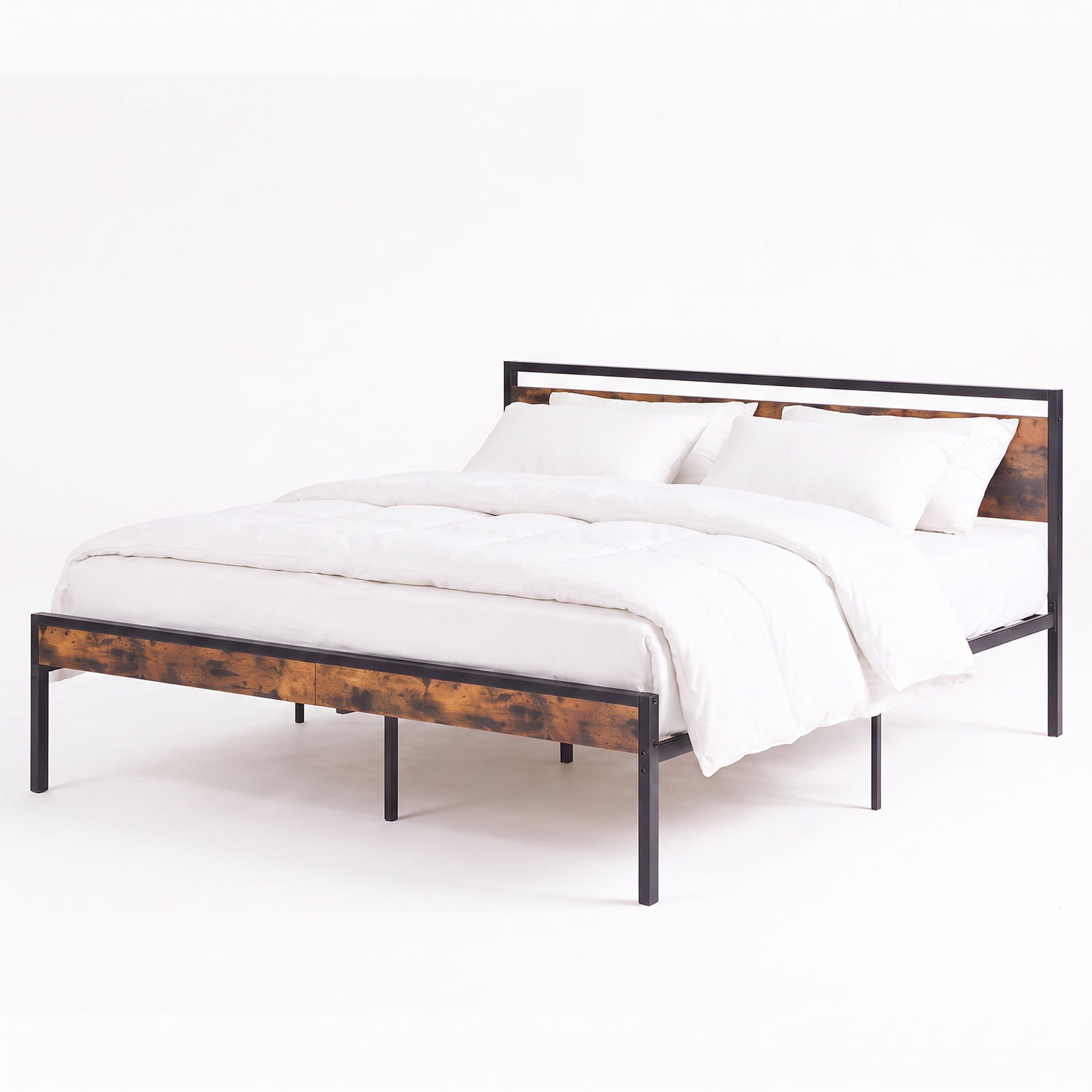 Alvantor Metal Platform Bed Frame, Mattress Foundation with Headboard and and Footboard, No Box Spring Needed Support, Noise Free, Easy Assembly