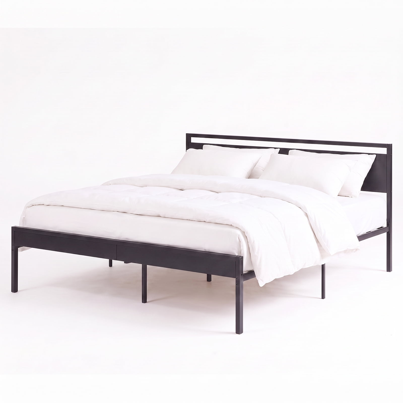 Alvantor Metal Platform Bed Frame, Mattress Foundation with Headboard and and Footboard, No Box Spring Needed Support, Noise Free, Easy Assembly