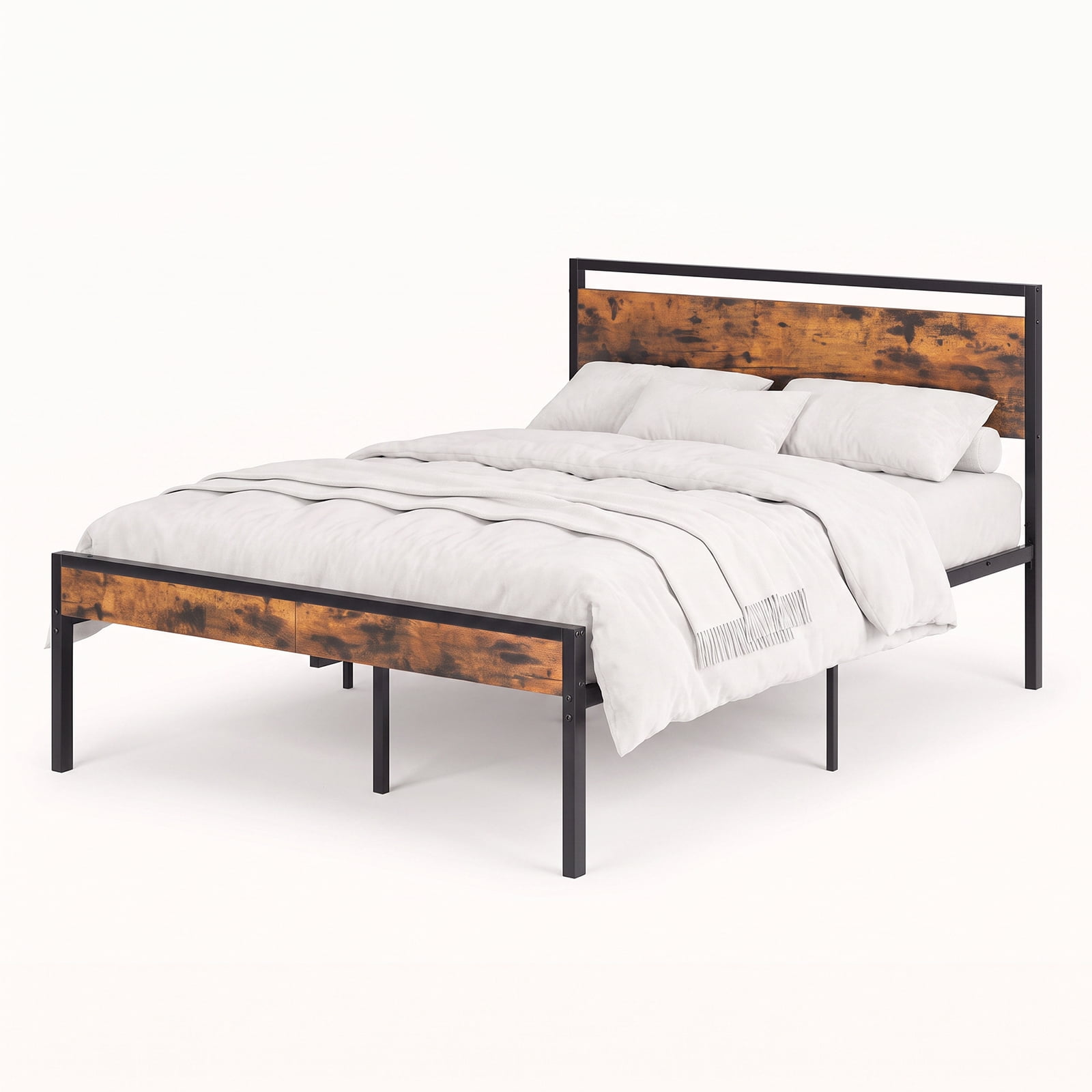 Alvantor Metal Platform Bed Frame, Mattress Foundation with Headboard and and Footboard, No Box Spring Needed Support, Noise Free, Easy Assembly