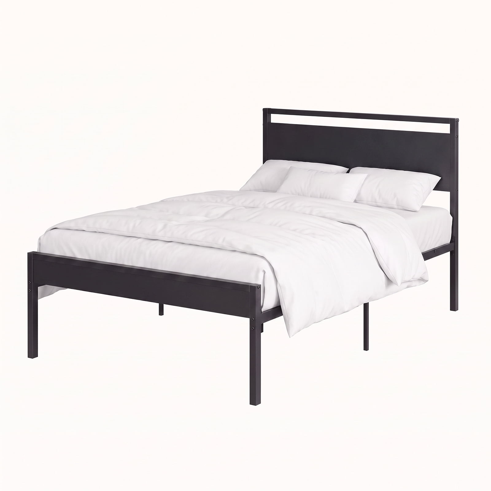 Alvantor Metal Platform Bed Frame, Mattress Foundation with Headboard and and Footboard, No Box Spring Needed Support, Noise Free, Easy Assembly
